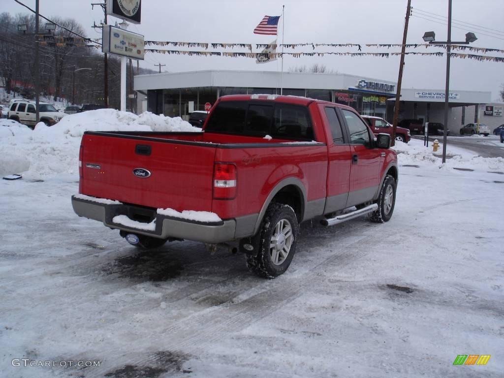 2006 F150 Lariat SuperCab 4x4 - Bright Red / Tan photo #16