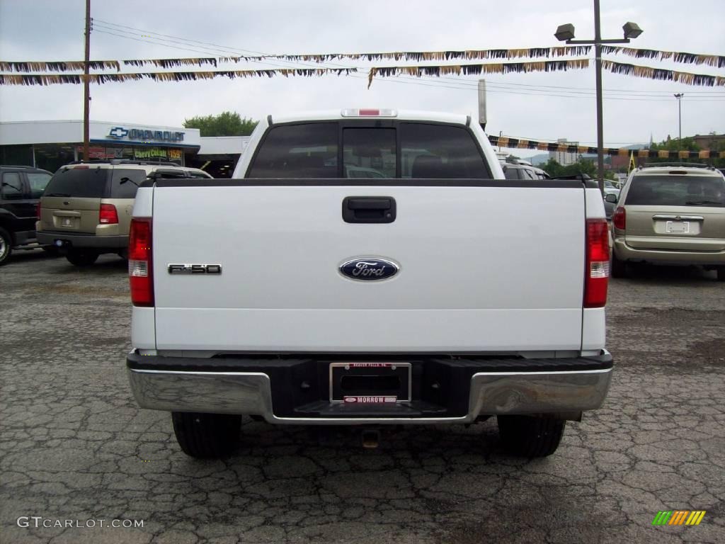 2006 F150 XLT SuperCab 4x4 - Oxford White / Medium/Dark Flint photo #4