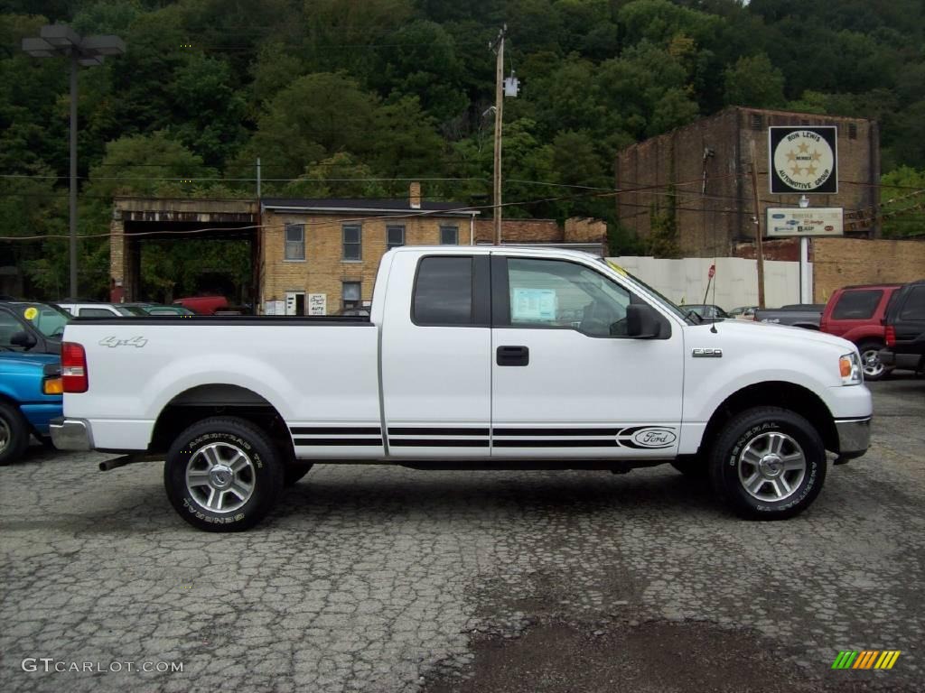 2006 F150 XLT SuperCab 4x4 - Oxford White / Medium/Dark Flint photo #6