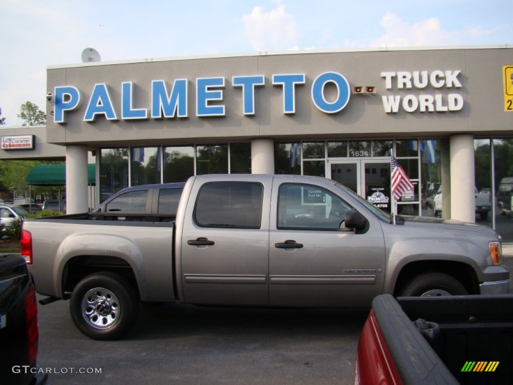 2008 Sierra 1500 SLE Crew Cab - Steel Gray Metallic / Dark Titanium photo #1