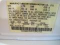 QX3: Winter Frost Pearl 2007 Nissan Maxima 3.5 SL Color Code
