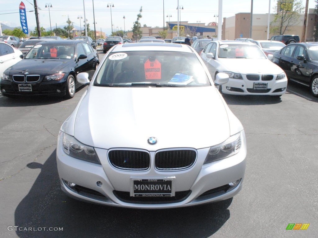 2009 3 Series 328i Sedan - Titanium Silver Metallic / Black photo #2