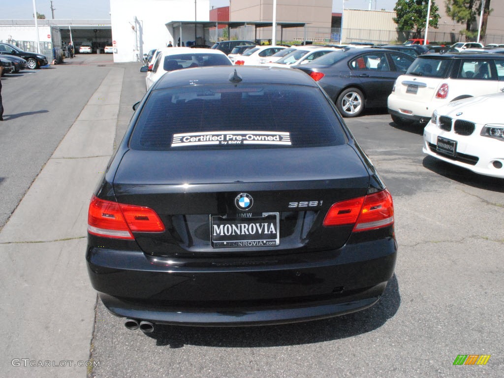 2008 3 Series 328i Coupe - Black Sapphire Metallic / Black photo #9