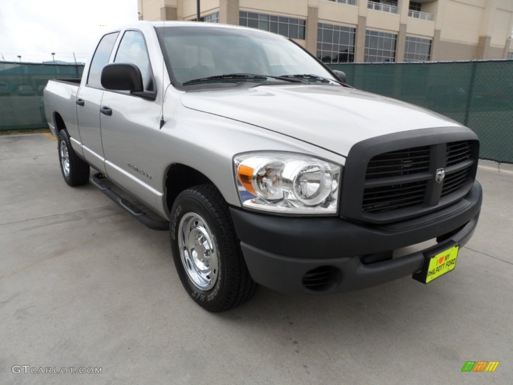 2008 Ram 1500 ST Quad Cab - Bright Silver Metallic / Medium Slate Gray photo #1