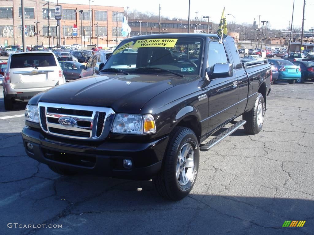 2006 Ranger XLT SuperCab 4x4 - Black / Medium Dark Flint photo #5