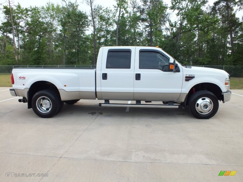 Oxford White 2009 Ford F350 Super Duty Lariat Crew Cab 4x4 Dually Exterior Photo #63101535