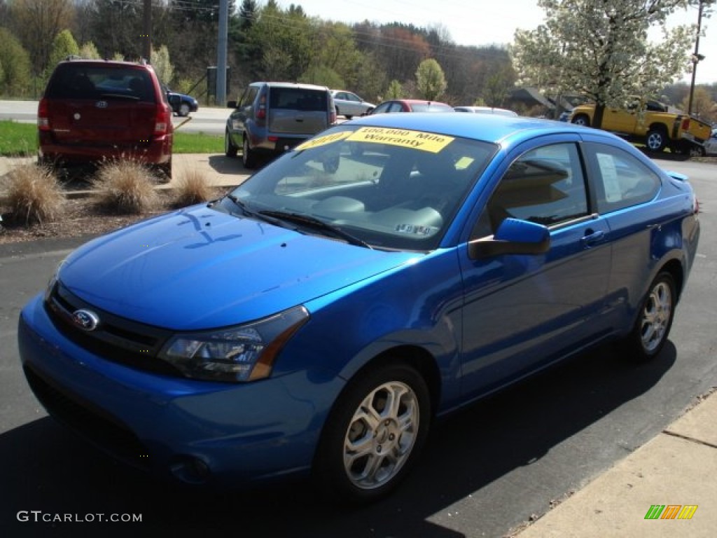 2010 Focus SE Coupe - Blue Flame Metallic / Charcoal Black photo #4