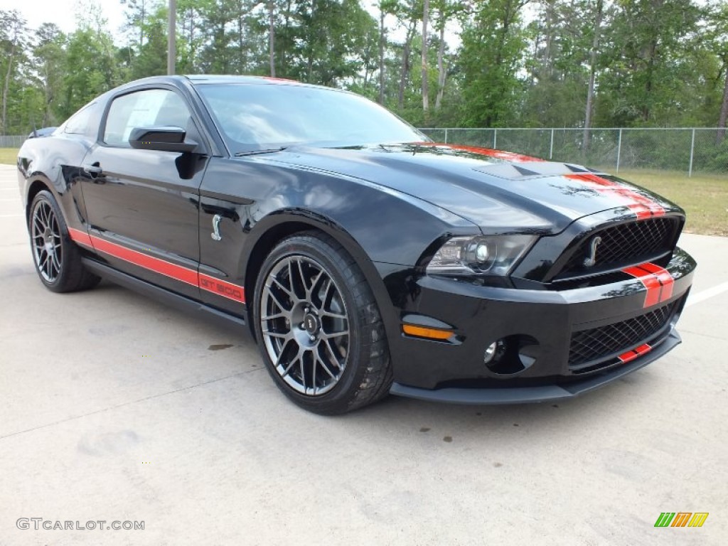 Black 2012 Ford Mustang Shelby GT500 SVT Performance Package Coupe Exterior Photo #63103859