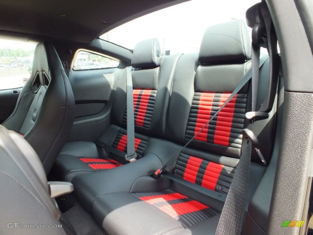 Charcoal Black/Red Recaro Sport Seats Interior 2012 Ford Mustang Shelby GT500 SVT Performance Package Coupe Photo #63103967