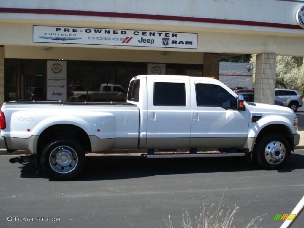 2009 F450 Super Duty King Ranch Crew Cab 4x4 Dually - Oxford White / Chaparral Leather photo #1