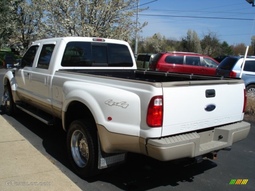 2009 F450 Super Duty King Ranch Crew Cab 4x4 Dually - Oxford White / Chaparral Leather photo #6