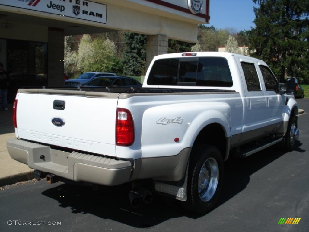 2009 F450 Super Duty King Ranch Crew Cab 4x4 Dually - Oxford White / Chaparral Leather photo #8