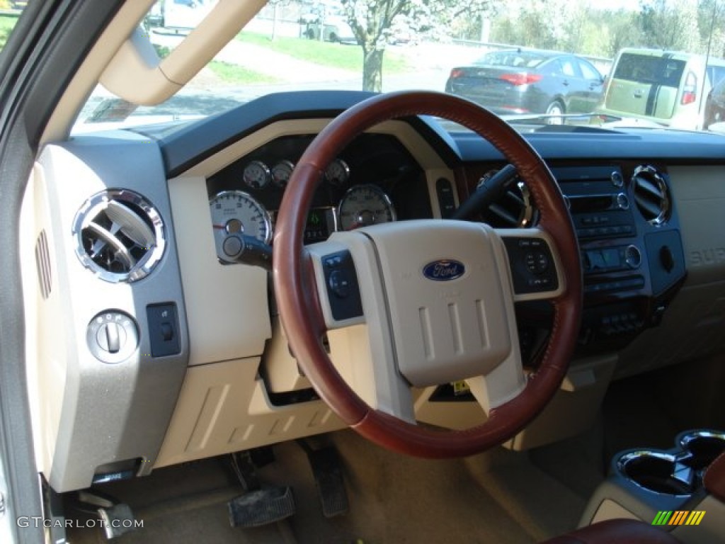 2009 F450 Super Duty King Ranch Crew Cab 4x4 Dually - Oxford White / Chaparral Leather photo #13