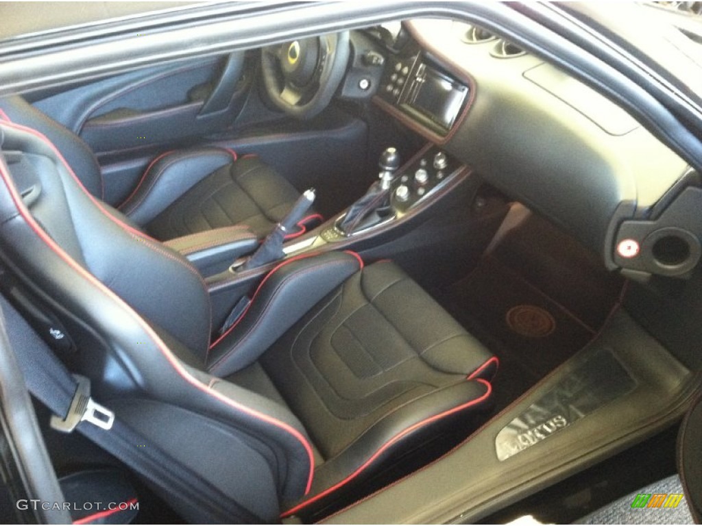 Ebony Black Leather/Red Piping Interior 2012 Lotus Evora S 2+2 Photo #63106229