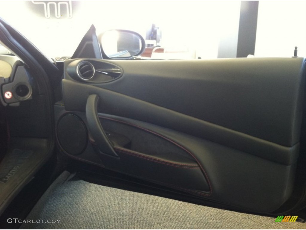 2012 Lotus Evora S 2+2 Ebony Black Leather/Red Piping Door Panel Photo #63106244