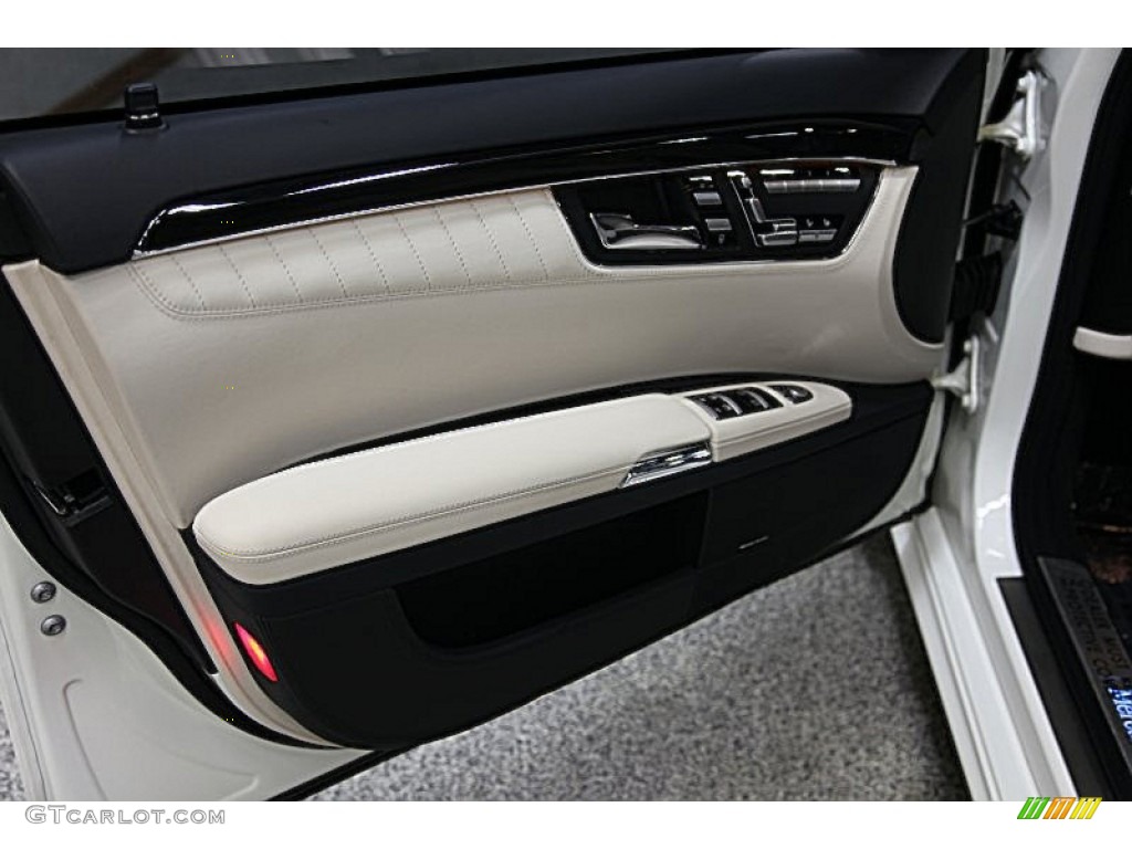 2009 Mercedes-Benz S 550 4Matic Sedan designo Porcelain Door Panel Photo #63106643