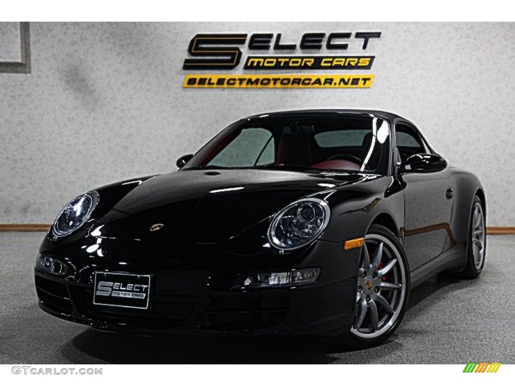 2006 911 Carrera 4S Cabriolet - Black / Black/Red photo #1