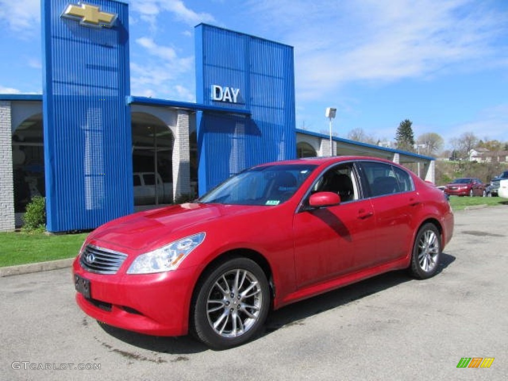 2008 G 35 x S Sedan - Garnet Ember Red / Graphite photo #1