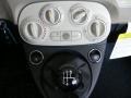 2012 Fiat 500 Tessuto Grigio/Avorio (Grey/Ivory) Interior Controls Photo