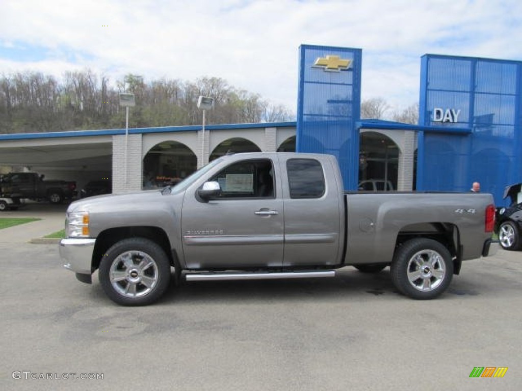 2012 Silverado 1500 LT Extended Cab 4x4 - Graystone Metallic / Ebony photo #2