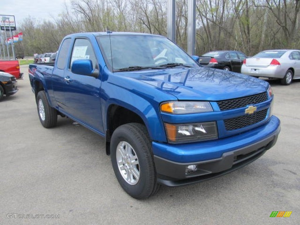 Aqua Blue Metallic 2012 Chevrolet Colorado LT Extended Cab 4x4 Exterior Photo #63110442