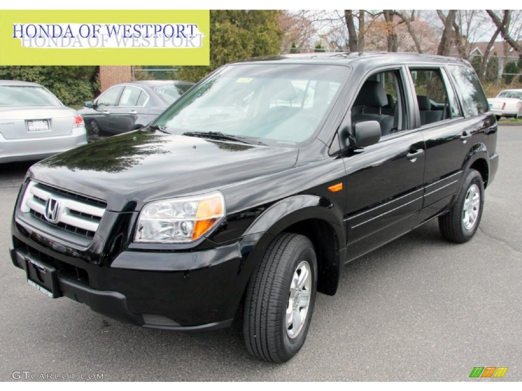 2007 Pilot LX 4WD - Formal Black / Gray photo #1