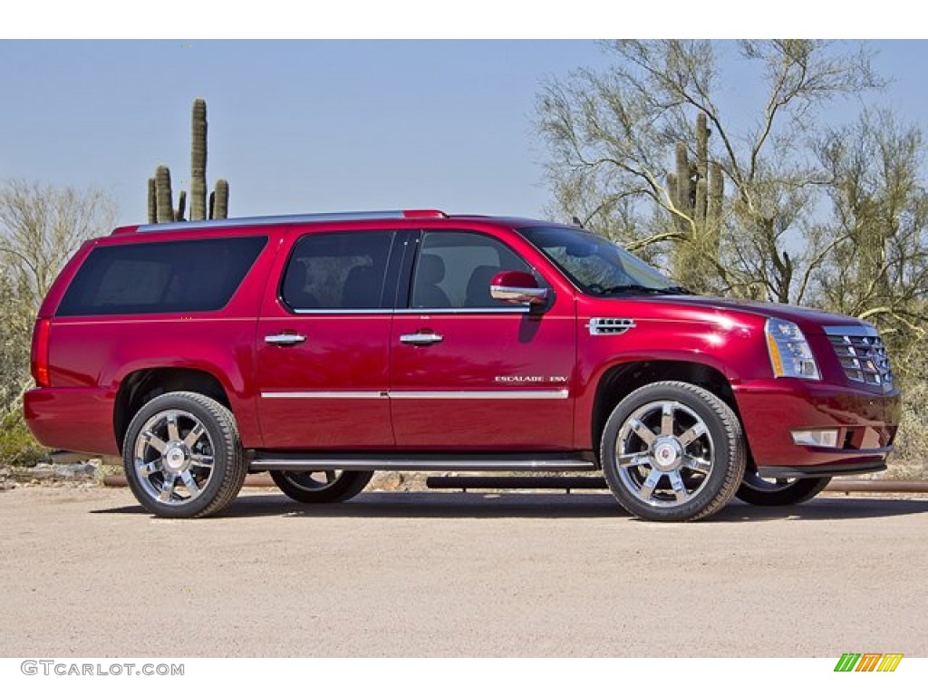 Infrared Tincoat 2011 Cadillac Escalade ESV Luxury AWD Exterior Photo #63112463