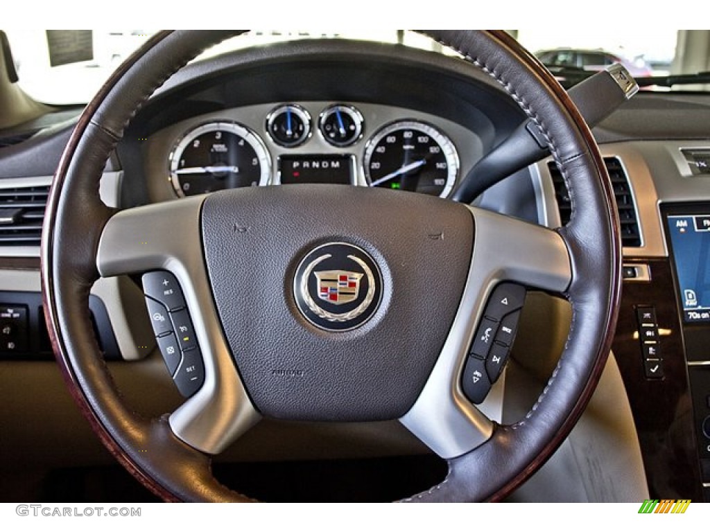 2011 Cadillac Escalade ESV Luxury AWD Cashmere/Cocoa Steering Wheel Photo #63112571