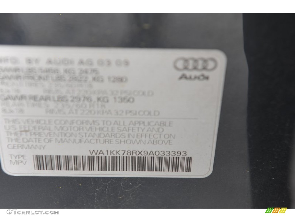 2009 Q5 3.2 Premium quattro - Meteor Gray Pearl Effect / Light Gray photo #7