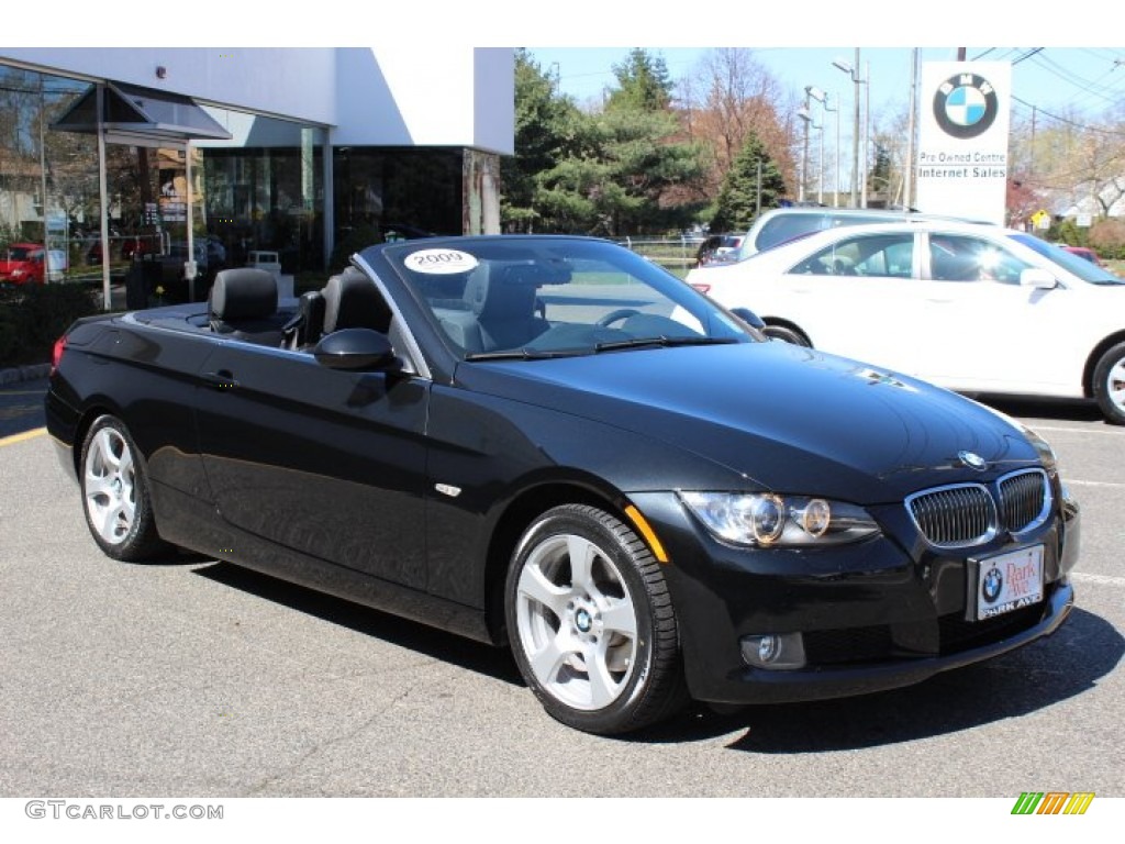 2009 3 Series 328i Convertible - Black Sapphire Metallic / Black photo #3