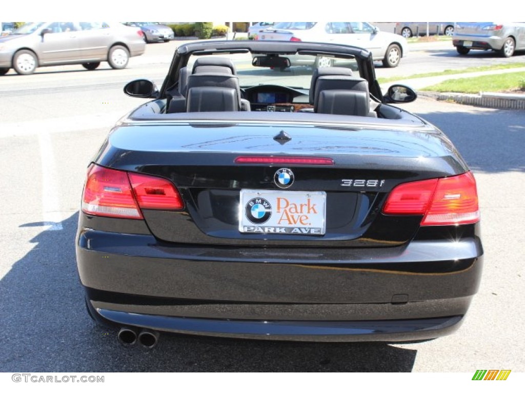 2009 3 Series 328i Convertible - Black Sapphire Metallic / Black photo #6