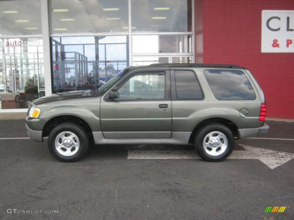 2003 Explorer Sport XLS - Estate Green Metallic / Medium Parchment Beige photo #2