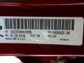  2010 Avenger R/T Inferno Red Crystal Pearl Color Code PRH