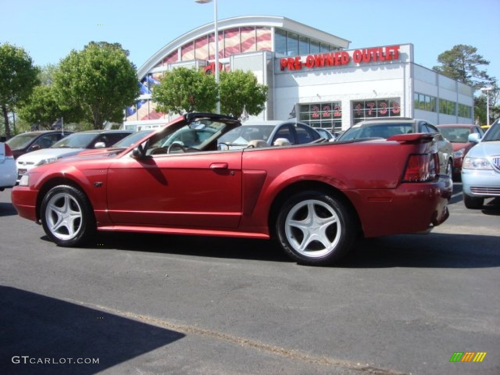 2003 Mustang GT Convertible - Redfire Metallic / Medium Parchment photo #7