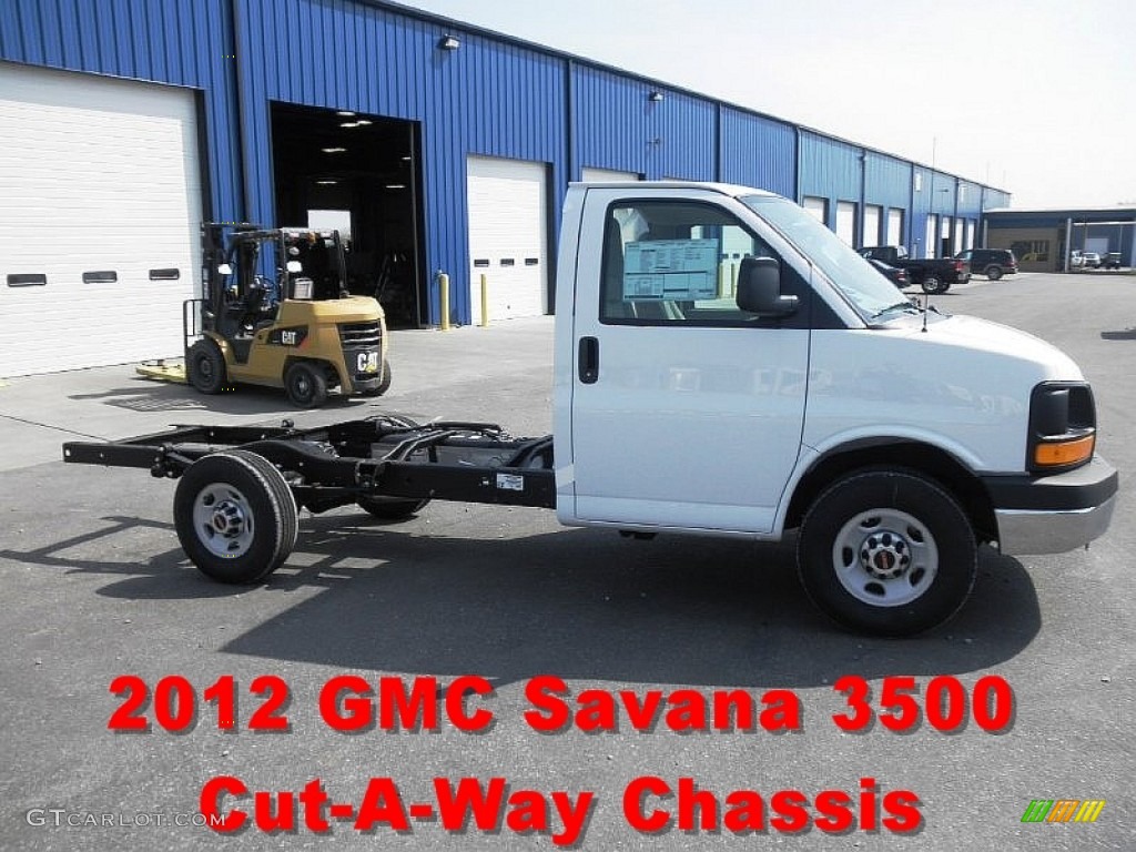 2012 Savana Cutaway 3500 Chassis - Summit White / Neutral photo #1