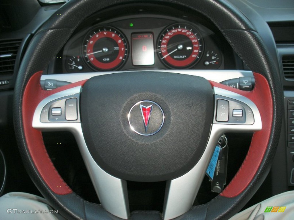 2009 Pontiac G8 GXP Onyx/Red Steering Wheel Photo #63120383