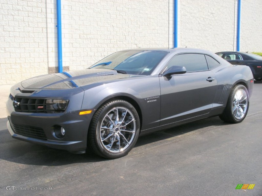 2010 Camaro SS Hennessey HPE550 Supercharged Coupe - Cyber Gray Metallic / Black photo #1