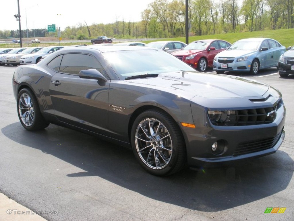 2010 Camaro SS Hennessey HPE550 Supercharged Coupe - Cyber Gray Metallic / Black photo #3