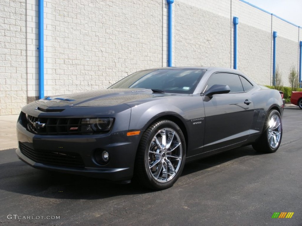 2010 Camaro SS Hennessey HPE550 Supercharged Coupe - Cyber Gray Metallic / Black photo #5