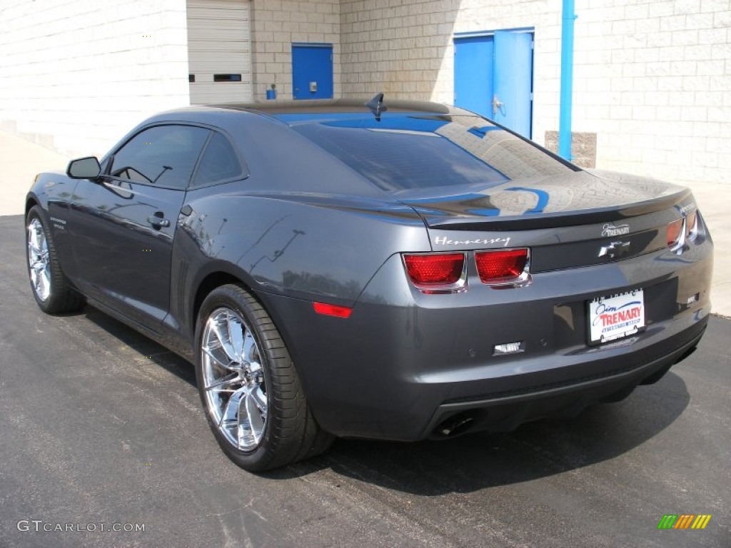 2010 Camaro SS Hennessey HPE550 Supercharged Coupe - Cyber Gray Metallic / Black photo #8