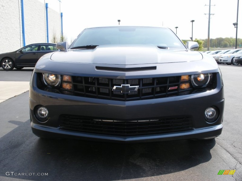 2010 Camaro SS Hennessey HPE550 Supercharged Coupe - Cyber Gray Metallic / Black photo #9