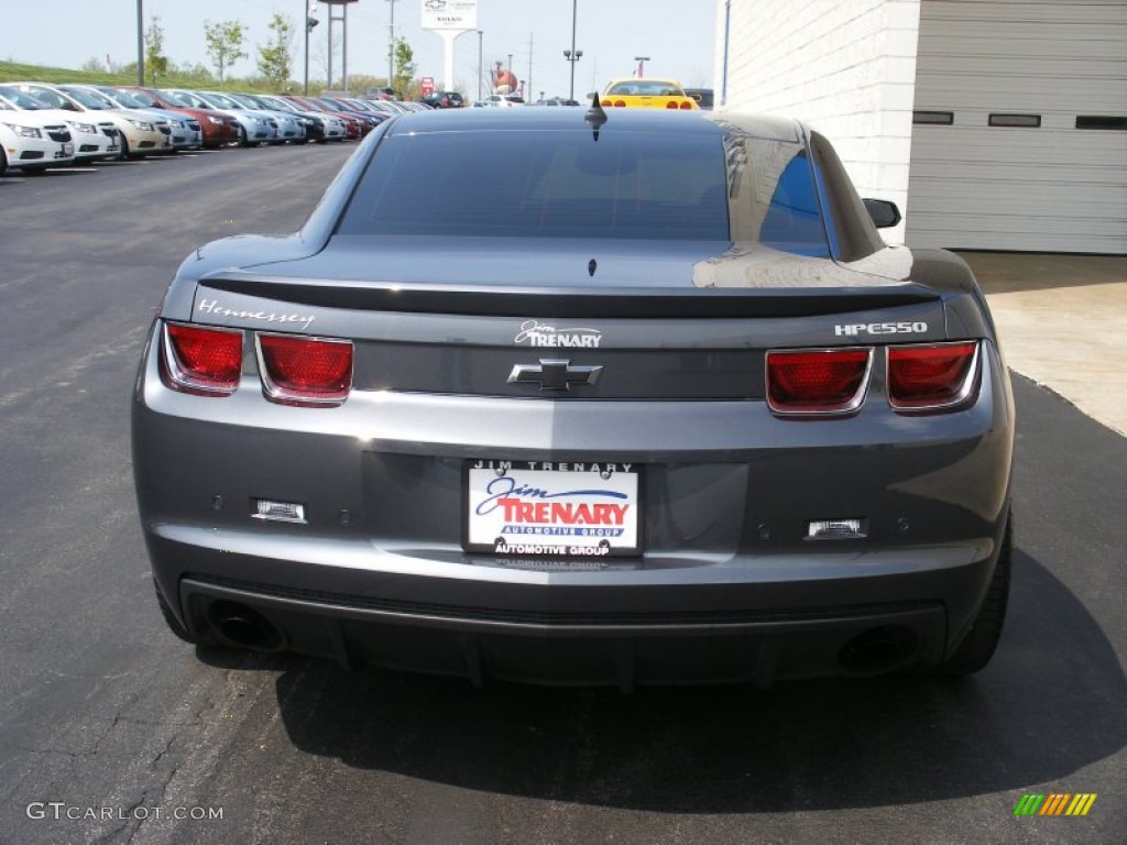 2010 Camaro SS Hennessey HPE550 Supercharged Coupe - Cyber Gray Metallic / Black photo #10