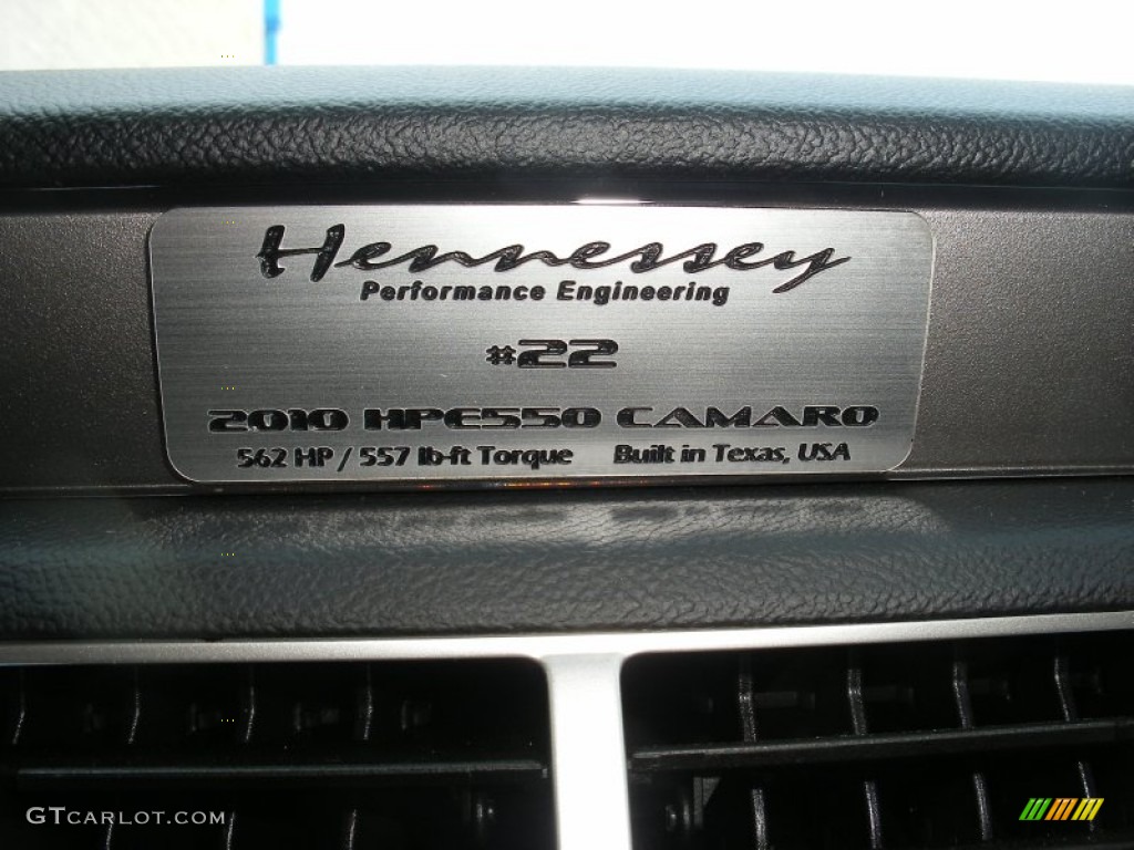 2010 Chevrolet Camaro SS Hennessey HPE550 Supercharged Coupe Info Tag Photo #63120900