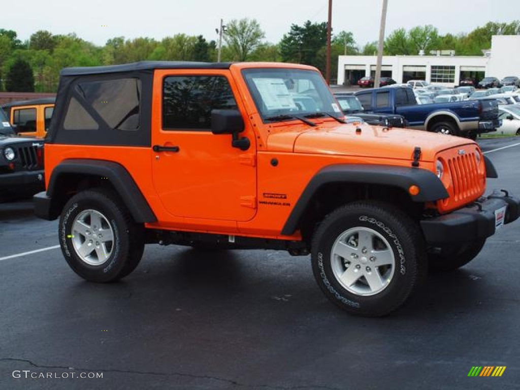 2012 Wrangler Sport S 4x4 - Crush Orange / Black photo #2