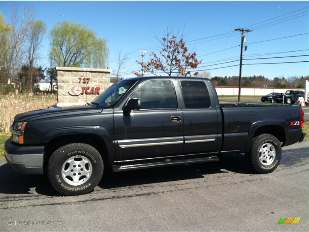 2003 Silverado 1500 LS Extended Cab 4x4 - Dark Gray Metallic / Dark Charcoal photo #1