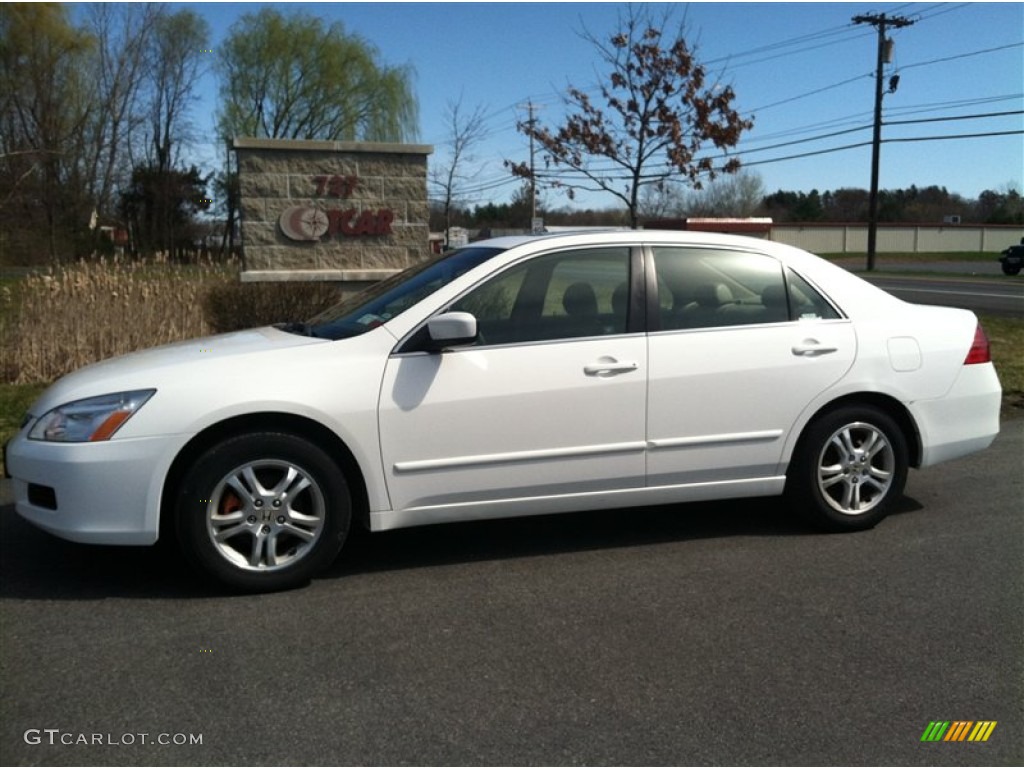 2007 Accord EX-L Sedan - Taffeta White / Ivory photo #1