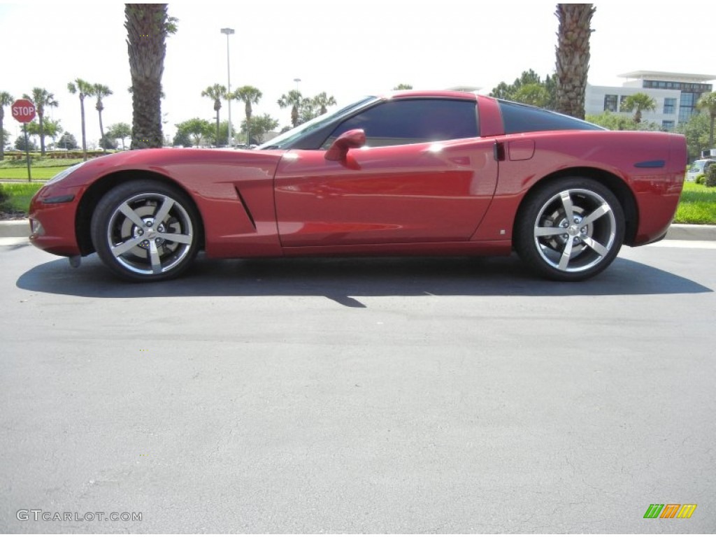 Crystal Red Metallic 2009 Chevrolet Corvette Coupe Exterior Photo #63123461