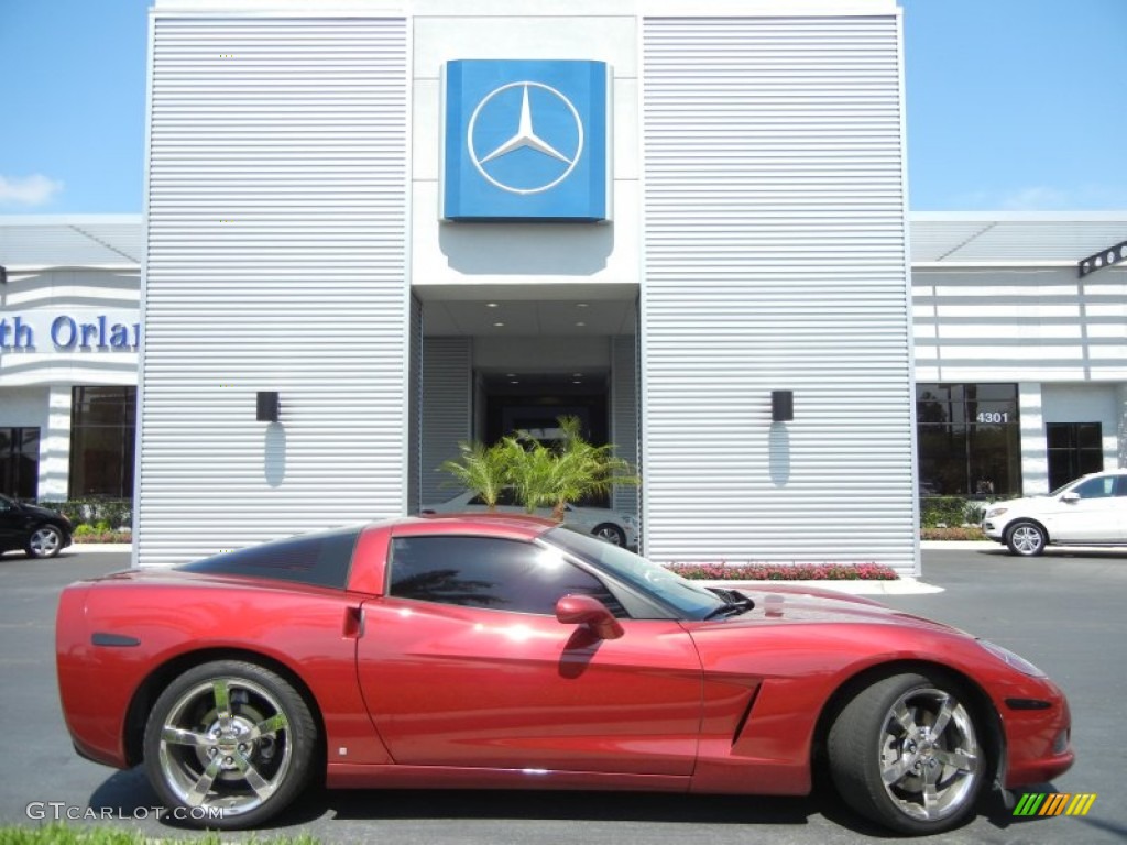 Crystal Red Metallic 2009 Chevrolet Corvette Coupe Exterior Photo #63123495