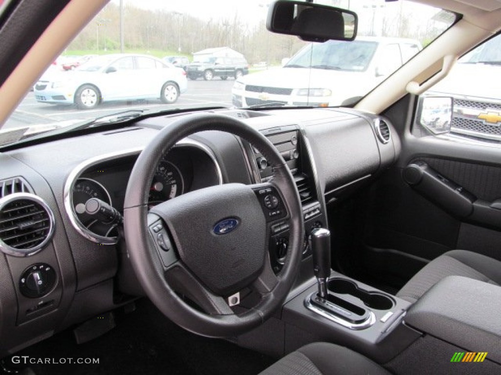 Black Interior 2010 Ford Explorer XLT 4x4 Photo #63125018