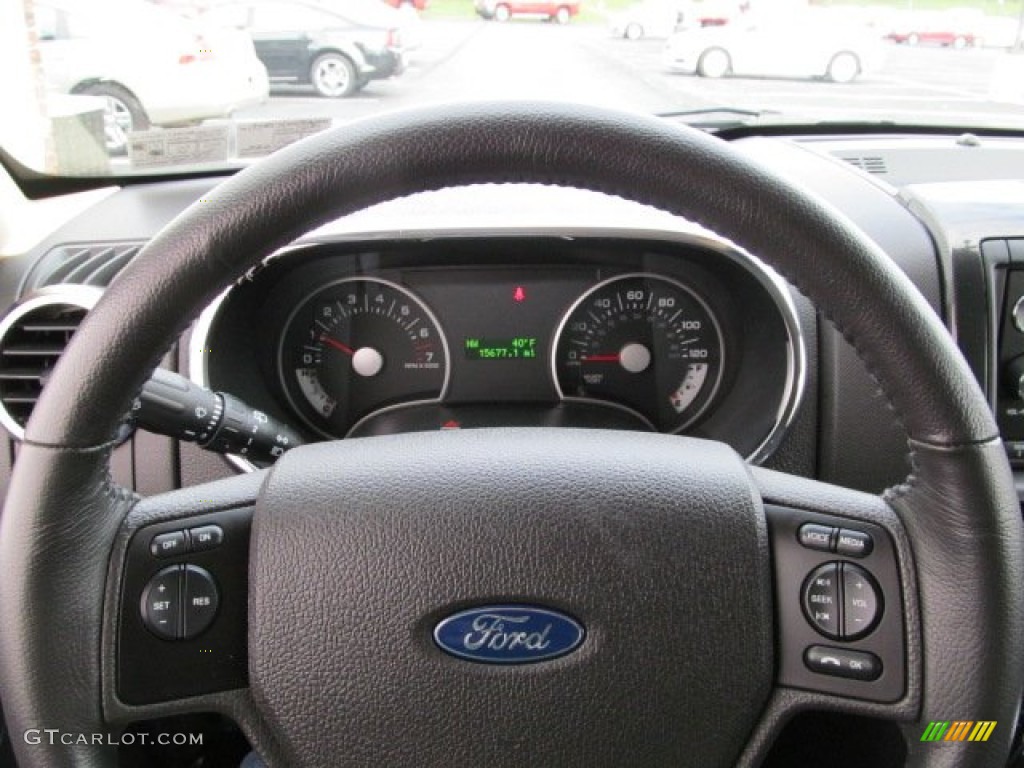 2010 Ford Explorer XLT 4x4 Black Steering Wheel Photo #63125084